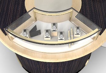 Vitrine circulaire